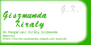 giszmunda kiraly business card